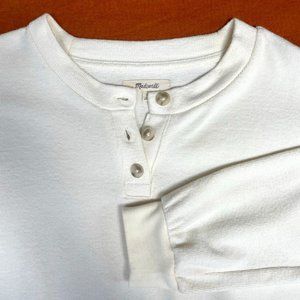 Madewell Drop Sleeve Henly Long Sleeve Tee - Size S Ivory